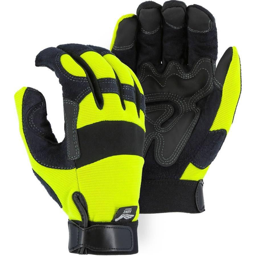 Majestic Glove 2139BK Mechanics Gloves – Large (L) Synthetic Armor Skin Work Gloves